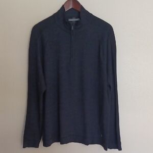 Smartwool Merino Wool Quarter Zip Mock Neck Pullover Sweater SZ XL Black